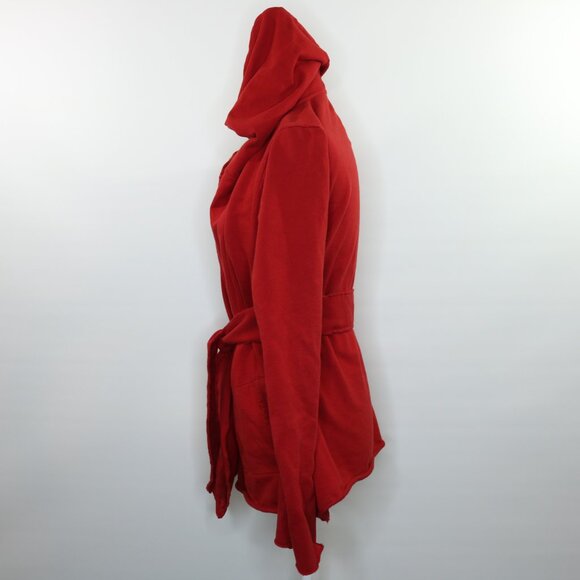 Lucky Brand Wrap Jacket Jingo Kimono Hoodie Red Jersey Knit Red - Picture 5 of 15